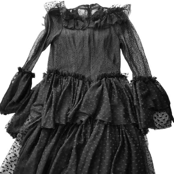 Sandra Mansour Tulle-Skirt Lace Dress - Picture 13 of 13